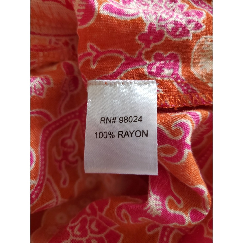 House of Harlow 1960 Maxi Dress Pink Orange Floral Ruffle Sleeve M Bohemian - Picture 7 of 13